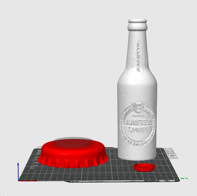 amstel light fullset sanat bira bier led kutusu hafif kutu şişe taş ocağı 3d print model - Mito3D