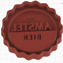 amstel bière robinet biscuit coupeur gadget Bière Espagne badge feuille métal brasseurs 3d print model - Mito3D