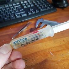 amtech rma-223 solda fluxo da seringa botão de pressão ferramenta partes 3d print model - Mito3D
