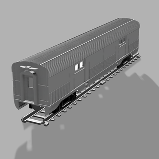 amtrak streamliner baggage car 0 scale usa trains modeltrain railway gauge 3d print model - Mito3D