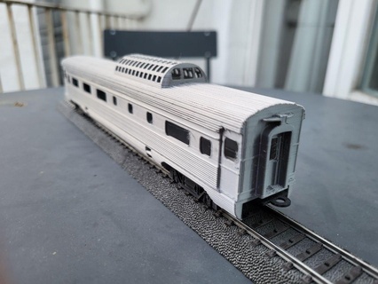 amtrak Streamliner vista cupola macchina h0 scala treni Uniti d'America modellismo ferroviario modeltrains valutare ferrovia 3d print model - Mito3D