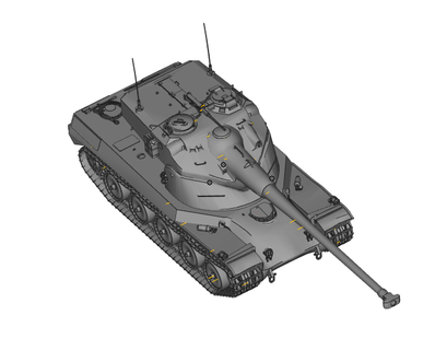amx50b frança pesado tanque stl mundo tanques modelo 3d print model - Mito3D
