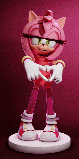 amy Rosa Sonic erizo juego figura personaje 3dprint Amy Rose programa televisión 3d print model - Mito3D