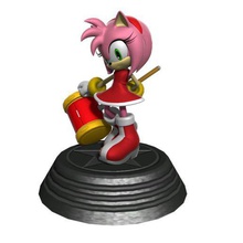 amy Rosa estatua Sonic figura 3d print model - Mito3D