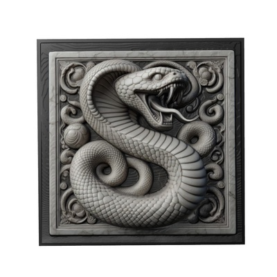 anaconda animale sollievo arte animali yeggi mito3d fallimento google ciondoli medaglione animal relief wall art parete 3d print model - Mito3D