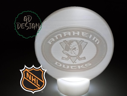 Anaheim canards hockey palet lumière bougie chauffe plat cor LNH sports 3d print model - Mito3D