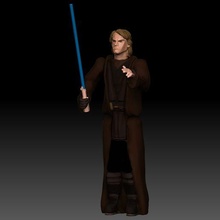 anakin gökyüzü gezgini star savaşlar obj Kenner stil retro şekil ışın kılıcı çürükler oyuncaklar Hasbro Lucasfilm Obi Wan Graflex mustafar Sith Vader 3d print model - Mito3D