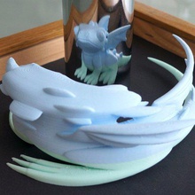 anamorphique mignon dragon jeu animaux les mathématiques amusant 3d print model - Mito3D