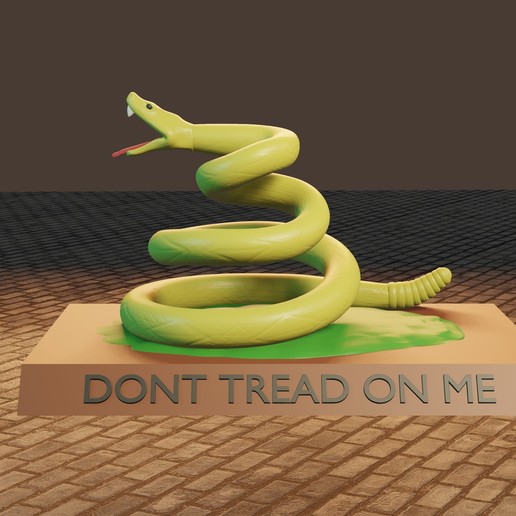anarcho-Kapitalismus verschiedene Schlange Tier rattlesnake Kapitalismus rattle libertäre 3D print model - Mito3D