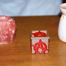 anarchy electric candle box home symbol trinkets art storage light 3d print model - Mito3D