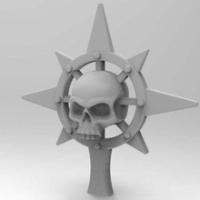 l'anarchie crâne icône jeu jeux warhammer 40k space marines du chaos 3d print model - Mito3D