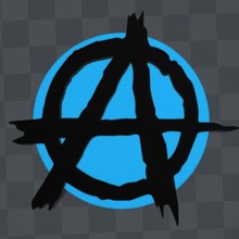 símbolo da anarquia ímã vários logotipo punk 3d print model - Mito3D