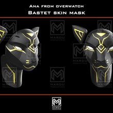 l'anas bastet maschera di overwatch art videogame captainamari anacosplay overwatchcosplay blizzardcosplay 3d print model - Mito3D