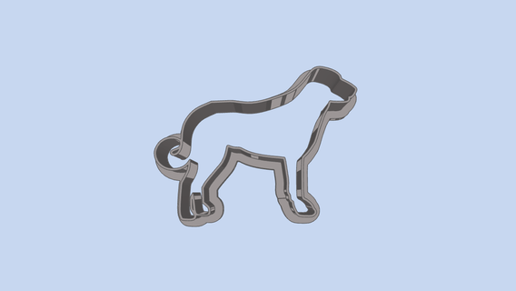 anatolian shepherd dog 1 cookie cutters mold children birthday party anatolian shepherd dog 1 cookie cutters mold children birthday party  3d print model - Mito3D