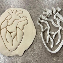 anatomical heart cookie cutter fondant gothic goth witchy horror cutters valentine's day 3d print model - Mito3D