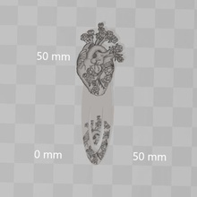 anatomica cuore markbook gadget handdrawn immagine l'arte di disegnare la medicina medico art segnalibro accessori accessorio libri 3d print model - Mito3D