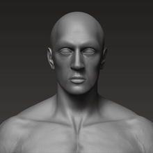 anatomically correct muscular male body high poly low-poly 3d model human anatomy low uvunwrapped character photorealistic realistic muscle basemesh 3d print model - Mito3D