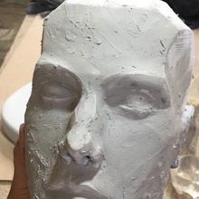 anatomi insan kafası sanat yüz çalışma 3d print model - Mito3D