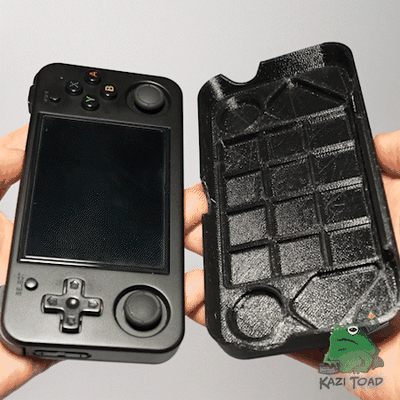 anbernique rg35xxh cas gaine rg35xx rétro jeux portable couverture écran protection 3d print model - Mito3D