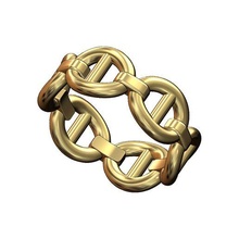 anchor chain link band sizes 5to9 3d print model jewelry ring printable 3d print model - Mito3D