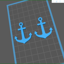 anchor earrings gifts 3d print model - Mito3D