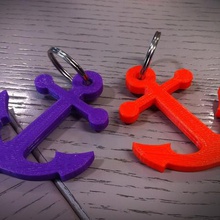 anchor key chain various 3d print model - Mito3D