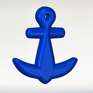 âncora chave anel foca chaveiro marina 3d print model - Mito3D