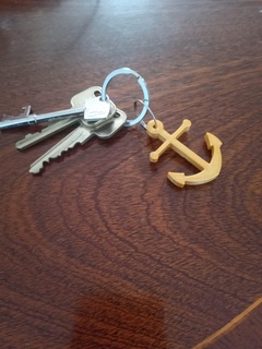 anchor keychain 3d print model - Mito3D