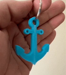 anchor keychain key 3d print model - Mito3D