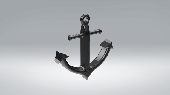 anchor keychain toy small sea boat ship pirates 3d print model - Mito3D