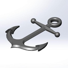 anchor keyfob gadget 3d print model - Mito3D