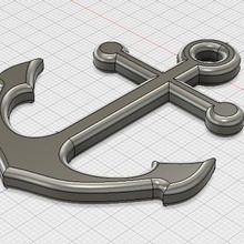 anchor necklace pendant jewelry 3d print model - Mito3D