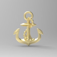 anchor pendant 03 fashion accessory art sea ocean 3d print model - Mito3D