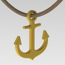 anchor pendant jewelry geometric triangle necklace jewellery 3d print model - Mito3D