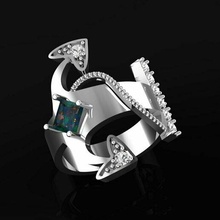 ancla anillo 2 joyería joya arete pendientes joyas oro plata excelente 3d print model - Mito3D