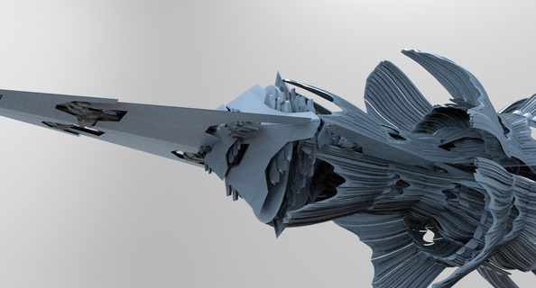 ancient alien spear tower 2 dystopia sci fi exterior 3d print model - Mito3D