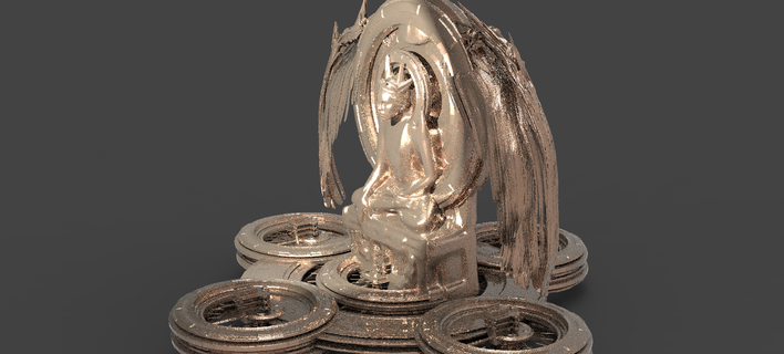 ancient alien star ring 9 triangle pyramid angel wheel bible steel vortex statuette antique models statue architectural character fantasy exterior sci fi 3d print model - Mito3D