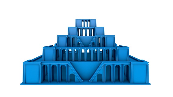 antigo Babilônia construção suspensão jardins stl semi ramida realista mundo maravilha arquitetura histórico arte Antiguidade civilização 3d print model - Mito3D