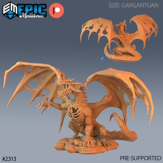 ancient blue zombie dragon dnd miniature tabletop miniatures gaming monster 3d model rpg dndminis stl file epic-miniatures dndminiatures 3dprint 3dminiature printedminis 3dprinting dungeon fantasy roleplaying warrior undead pre-supported 3d print model - Mito3D