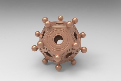 ancient dodecahedron - 3d print model ancient dodecahedron roman  3d print model - Mito3D
