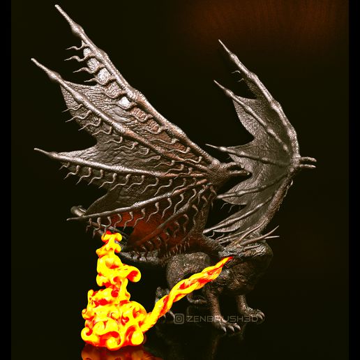 ancien dragon sombre âme stl 3D print model - Mito3D
