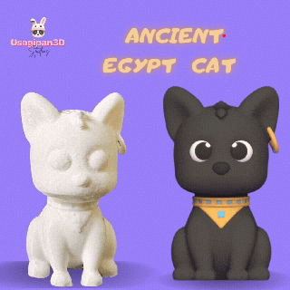 antigo Egito gato 3d print model - Mito3D