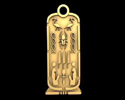 antiguo egipto cartucho joyería joya oro plata Boda compromiso egipcio jeroglíficos ortografía faraónico 3dsmax collar Egipto 3dprinting collares colgantes 3d print model - Mito3D