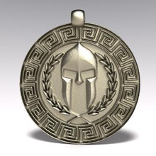 ancient geek pendant 3 jewelry keychain helmet warrior spartan 3d print model - Mito3D