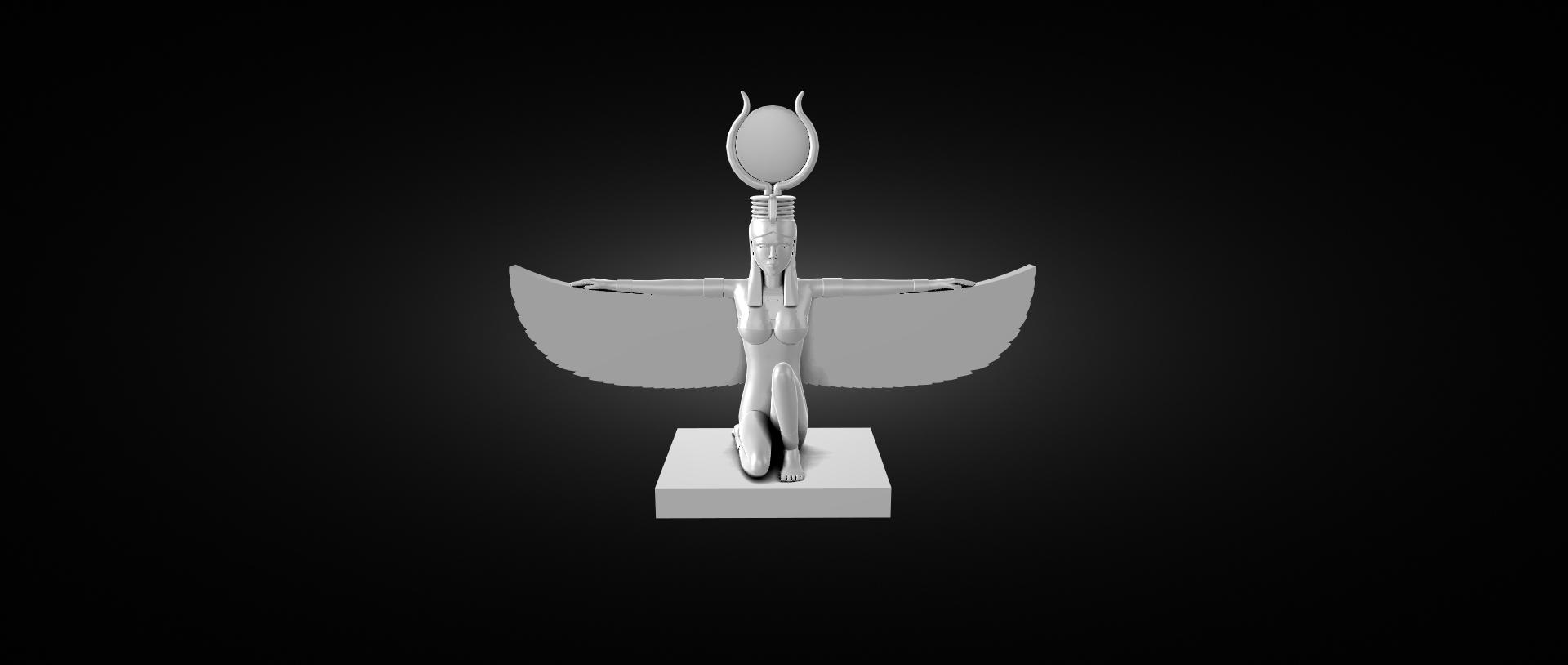 antico dea decorativo figurina 3d Stampa stl 3D print model - Mito3D