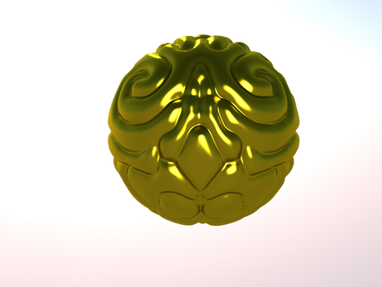 antico d'oro pok palla lun oro artefatto Pokemon 3d print model - Mito3D