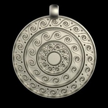 ancient greek pendant jewelry jannie meander print keychain keyring spartan viking medieval 3d print model - Mito3D