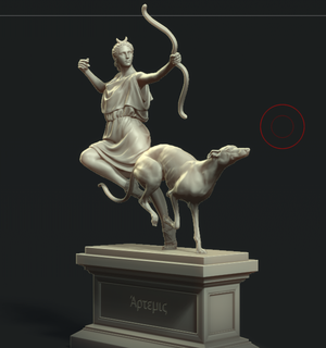 ancien grec statue Artémis déesse chasse mythologie 3d print model - Mito3D