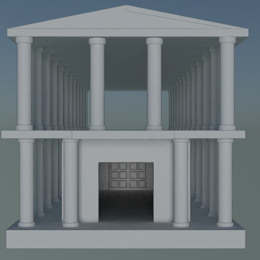 ancien grec temple architecture Grèce Zeus Poséidon olympien 3D print model - Mito3D