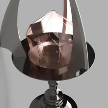 antigua lámpara casa la impresión 3d de electricidad original el cristal diseño antiguo luz hause 3d print model - Mito3D